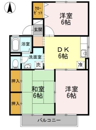 フォンティーヌ　Ｄ棟の物件間取画像